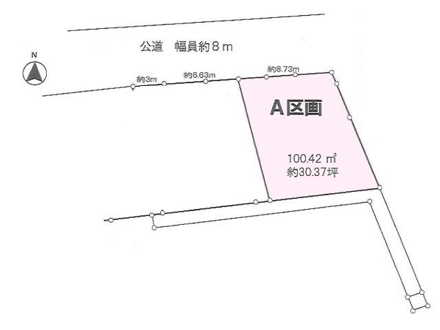 Compartment figure. Land price 26,800,000 yen, Land area 100.42 sq m