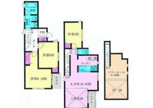 Floor plan. 35,800,000 yen, 3LDK, Land area 74.55 sq m , Building area 80.49 sq m