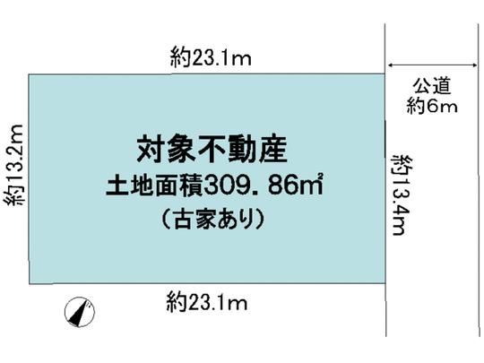 Compartment figure. About 93.7 square meters of land area 309.86 sq m. Facing the east side road about 6m.