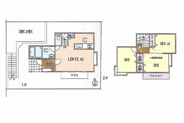 Floor plan. 34,800,000 yen, 3LDK, Land area 125.93 sq m , Building area 77 sq m
