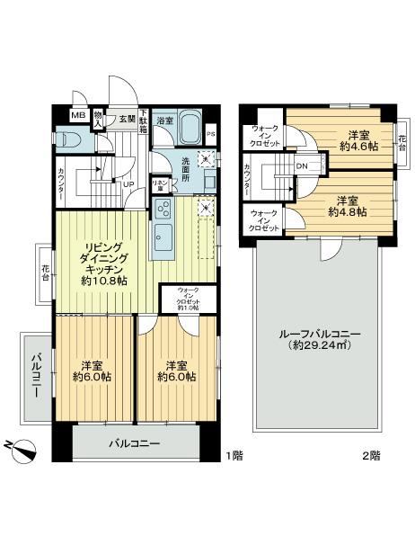 Floor plan. 4LDK, Price 27,900,000 yen, Occupied area 81.81 sq m , Balcony area 6.48 sq m