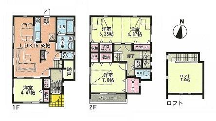 Floor plan. 35,800,000 yen, 3LDK, Land area 100.11 sq m , Building area 95.22 sq m
