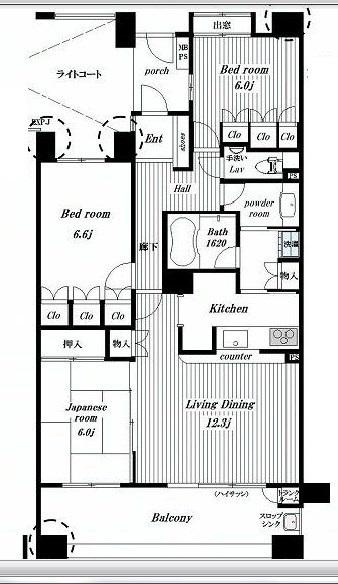 Floor plan. 3LDK, Price 30,800,000 yen, Occupied area 82.85 sq m , Balcony area 14.58 sq m