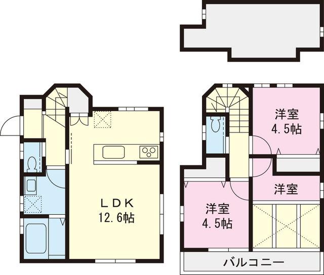 Floor plan. 25,358,000 yen, 3LDK, Land area 85.02 sq m , Building area 60.8 sq m