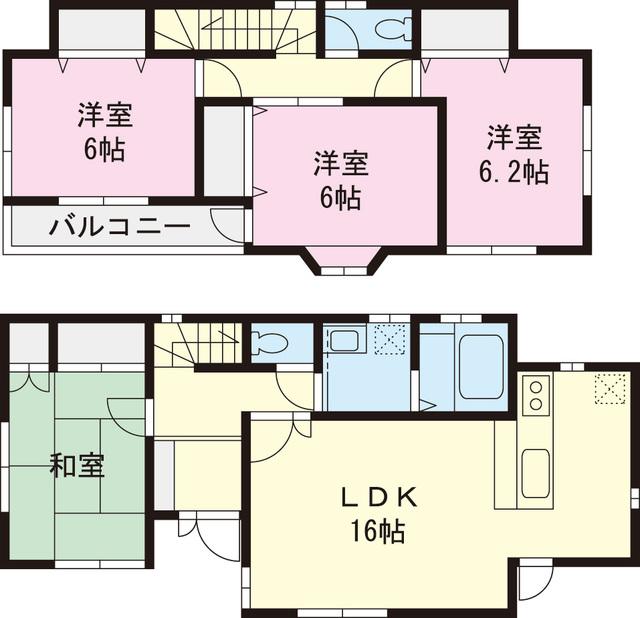 Floor plan. 40,800,000 yen, 4LDK, Land area 113.27 sq m , Building area 98.12 sq m