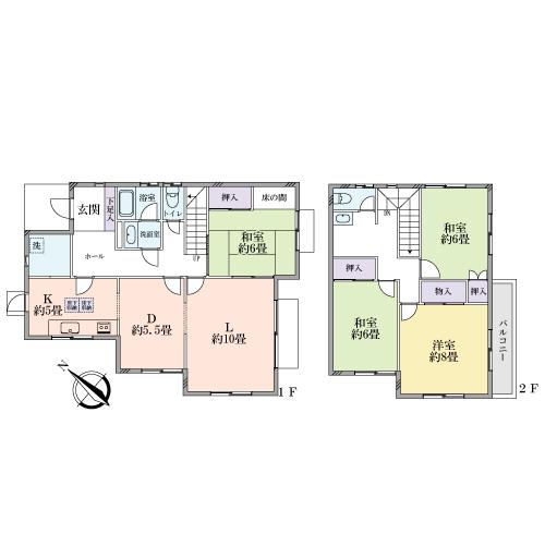 Floor plan. 55,800,000 yen, 4LDK, Land area 219.87 sq m , Building area 120.87 sq m