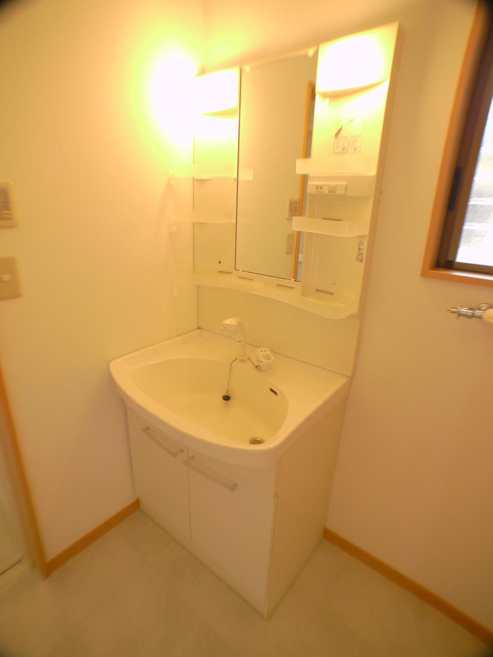 Wash basin, toilet. Bathroom vanity