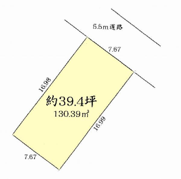 Compartment figure. Land price 28.8 million yen, Land area 130.39 sq m