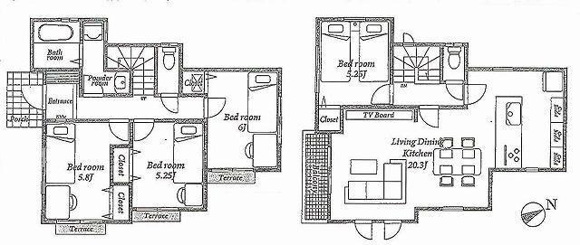 Floor plan. 31,800,000 yen, 4LDK, Land area 125.11 sq m , Building area 97.91 sq m