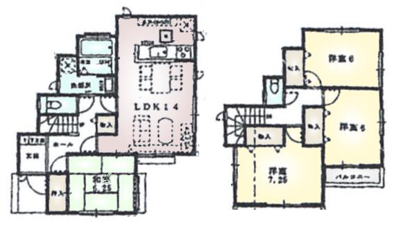 Floor plan. (3), Price 49,800,000 yen, 4LDK, Land area 130.38 sq m , Building area 96.87 sq m