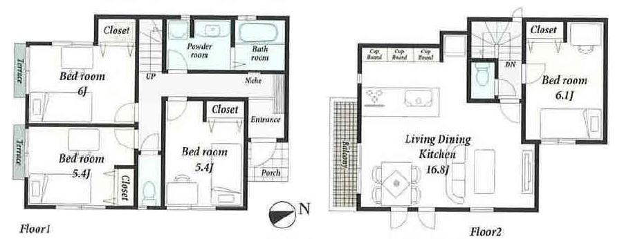 Floor plan. (R- (11) -1 Building), Price 33,800,000 yen, 4LDK, Land area 125.53 sq m , Building area 93.98 sq m