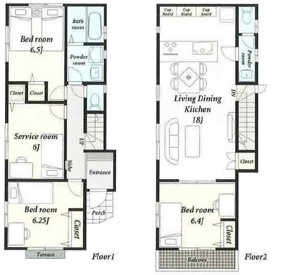 Floor plan. (R- (11) -8 Building), Price 30,600,000 yen, 3LDK+S, Land area 125.64 sq m , Building area 98.54 sq m