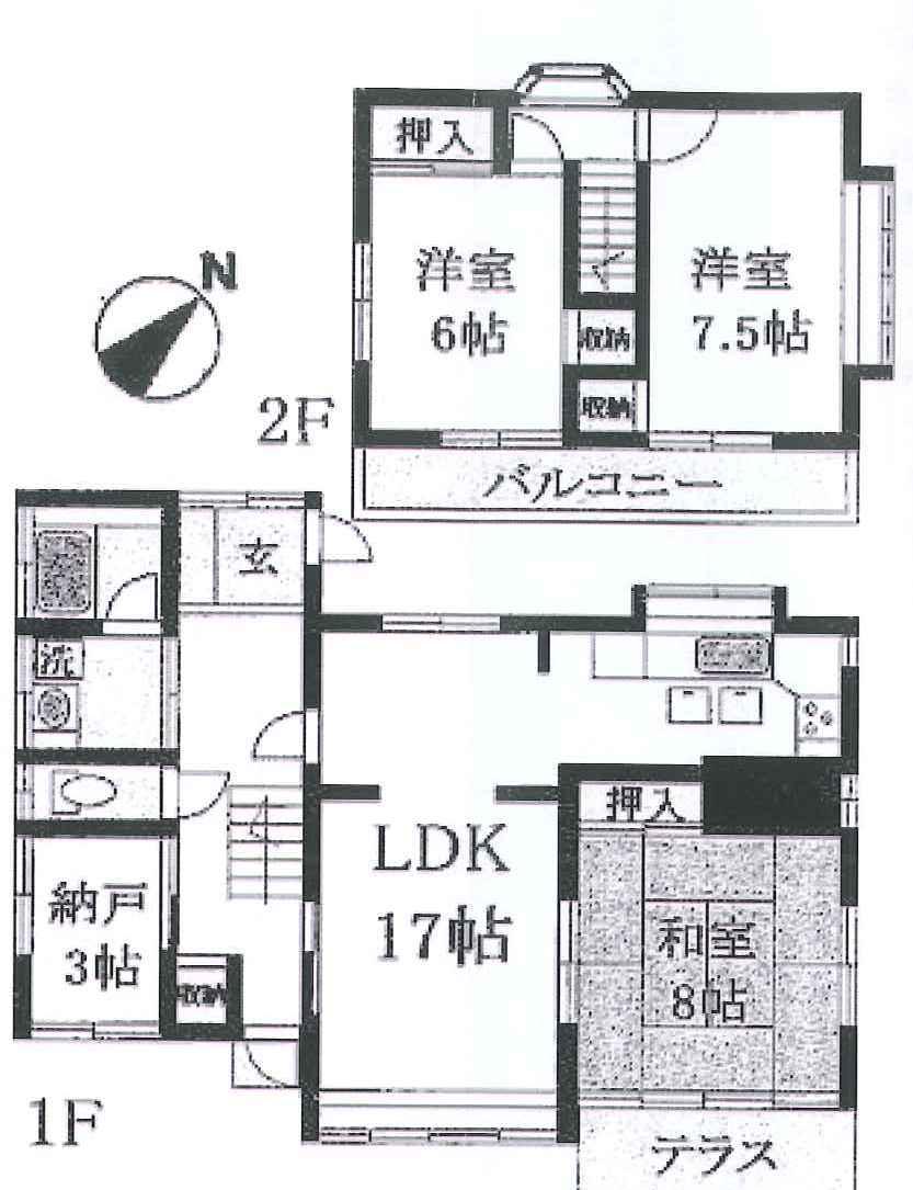 Floor plan. 27,950,000 yen, 3LDK + S (storeroom), Land area 188.85 sq m , Building area 117.1 sq m