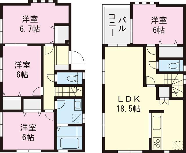 Floor plan. 38,300,000 yen, 4LDK, Land area 150.61 sq m , Building area 98.37 sq m