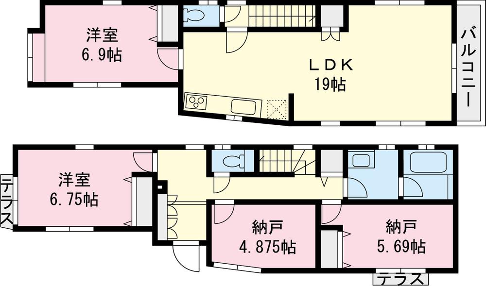 Floor plan. 1 minute walk Yokohama Nishiguchi! House looking for Please leave familiar Yamato Ju販 even CM of FM Yokohama. The real estate exhibition Plaza, Also on display information that can not be advertising. I'd love to, Please visit.