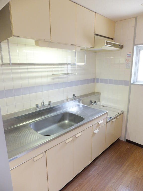 Kitchen. There is a window in the kitchen