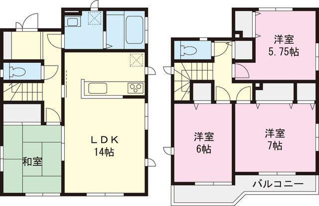 Floor plan. 30,800,000 yen, 4LDK, Land area 125.02 sq m , Building area 93.56 sq m