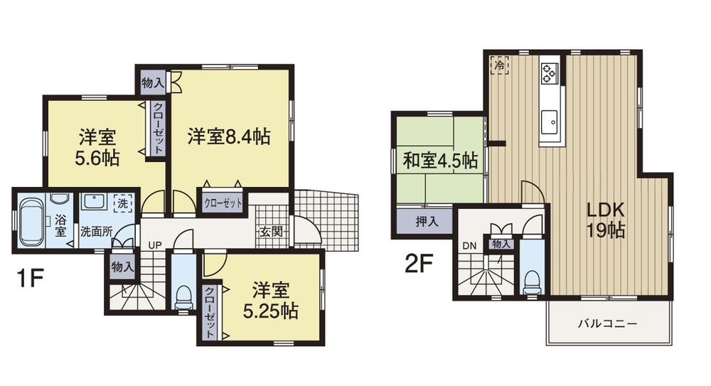 Floor plan. 33,800,000 yen, 4LDK, Land area 221.38 sq m , Building area 121.64 sq m