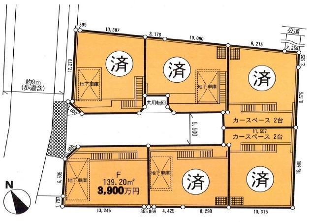 Compartment figure. Land price 39 million yen, Land area 139.2 sq m