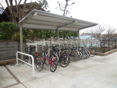 Other common areas. There are bicycle parking on site