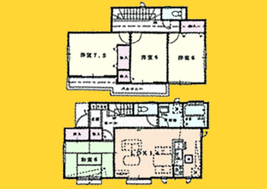 Floor plan. (1-1), Price 50,300,000 yen, 4LDK, Land area 130.38 sq m , Building area 98.12 sq m