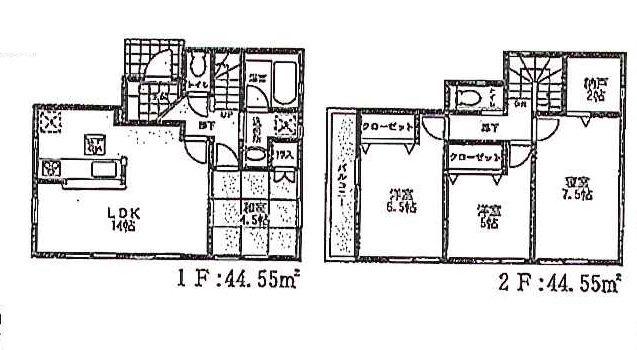 Floor plan. 27,800,000 yen, 4LDK + S (storeroom), Land area 130.78 sq m , Building area 89.1 sq m