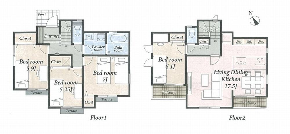 Floor plan. (R-10 2 Building), Price 32,600,000 yen, 4LDK, Land area 125.08 sq m , Building area 97.16 sq m