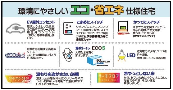 Other Equipment. Not only solar panels, Eco-friendly to the earth in various aspects ・ It has become a residential energy-saving specifications.