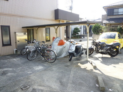 Other common areas. There are bicycle parking on site