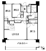 Floor: 3LDK + WIC + TR, the occupied area: 83.05 sq m, Price: 39,700,000 yen, now on sale