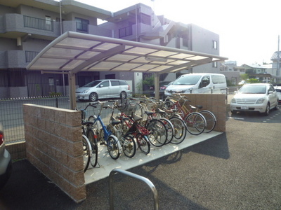 Other common areas. There are bicycle parking on site