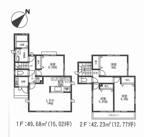 Floor plan. (C Building), Price 35,800,000 yen, 4LDK, Land area 125.04 sq m , Building area 91.91 sq m