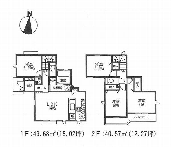 Floor plan. (G Building), Price 35,800,000 yen, 4LDK, Land area 125.16 sq m , Building area 90.25 sq m