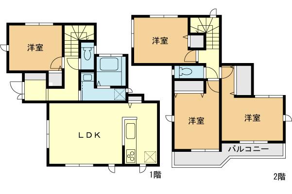 Floor plan. (G Building), Price 35,800,000 yen, 4LDK, Land area 125.16 sq m , Building area 90.25 sq m