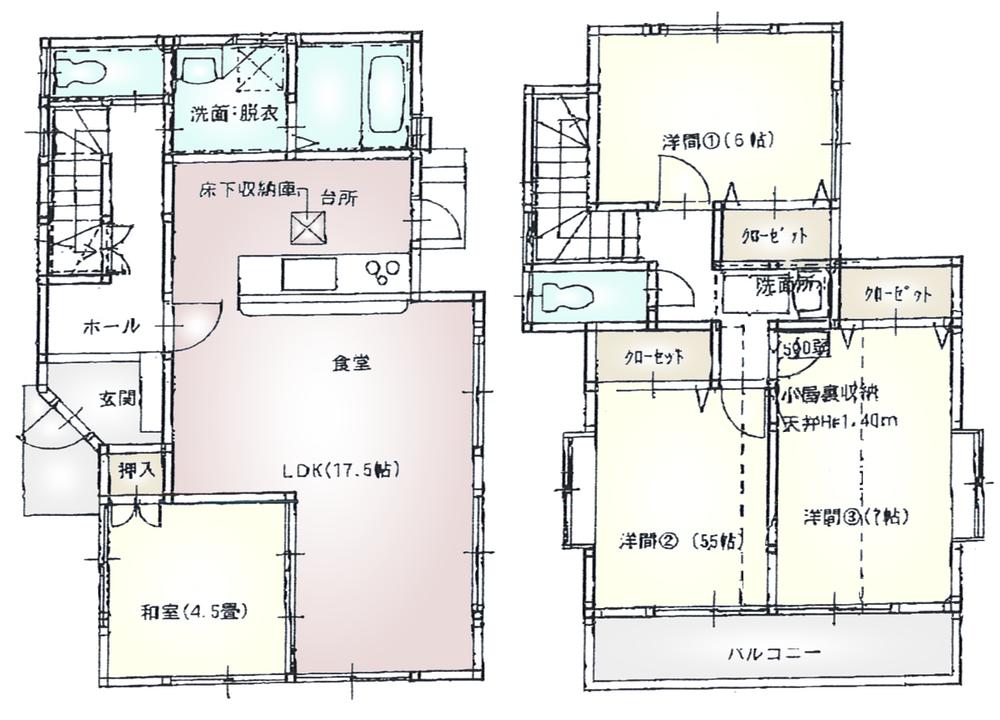 Floor plan. (3 Building), Price 39 million yen, 4LDK, Land area 125.21 sq m , Building area 99.36 sq m