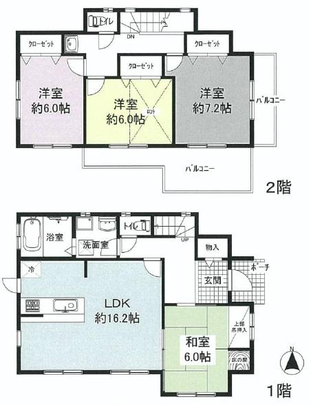 Floor plan. 46,800,000 yen, 4LDK, Land area 148.61 sq m , Building area 105.57 sq m