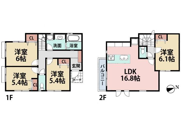 Floor plan. (R-11-1), Price 33,800,000 yen, 4LDK, Land area 125.53 sq m , Building area 93.98 sq m