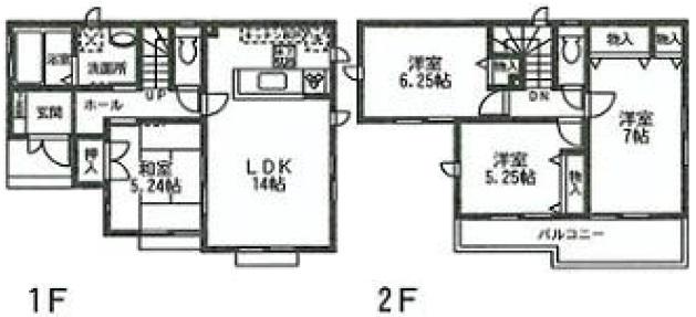 Floor plan. (N Building), Price 37,800,000 yen, 4LDK, Land area 125.04 sq m , Building area 91.5 sq m
