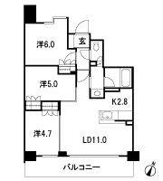 Floor: 3LDK, occupied area: 61.01 sq m, Price: TBD