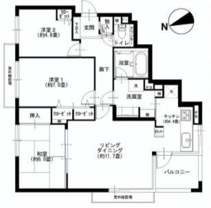 Floor plan. 3LDK, Price 26,900,000 yen, Occupied area 77.75 sq m , Balcony area 77.75 sq m