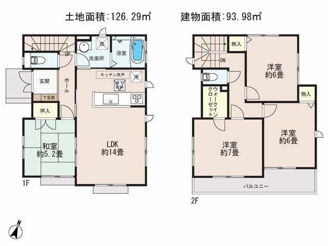 Floor plan. Nice house of strong Iida to earthquake