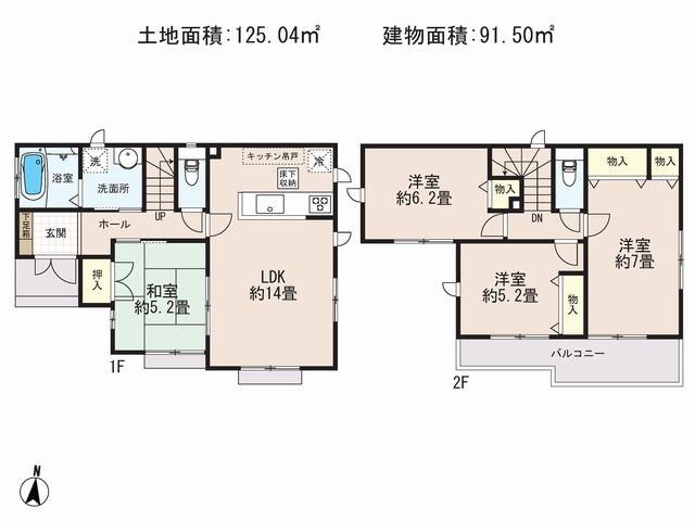 Floor plan. Nice house of strong Iida to earthquake