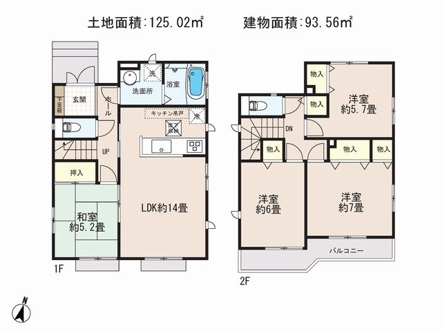 Floor plan. Nice house of strong Iida to earthquake