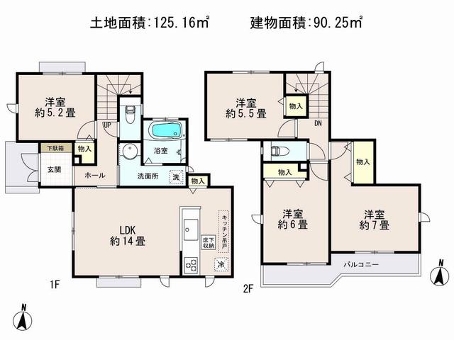Floor plan. Nice house of strong Iida to earthquake