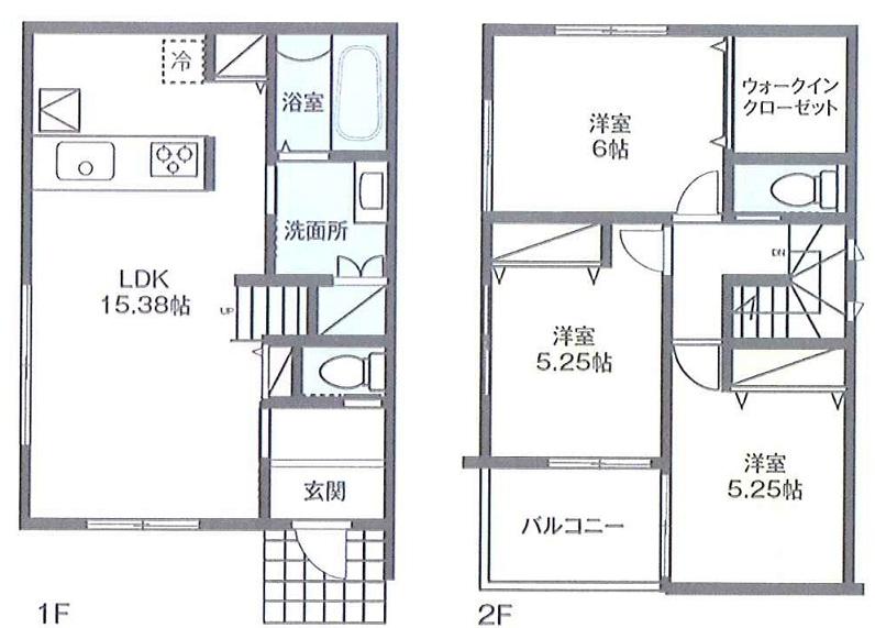 Floor plan. Price 38,800,000 yen, 3LDK, Land area 100.23 sq m , Building area 99.38 sq m