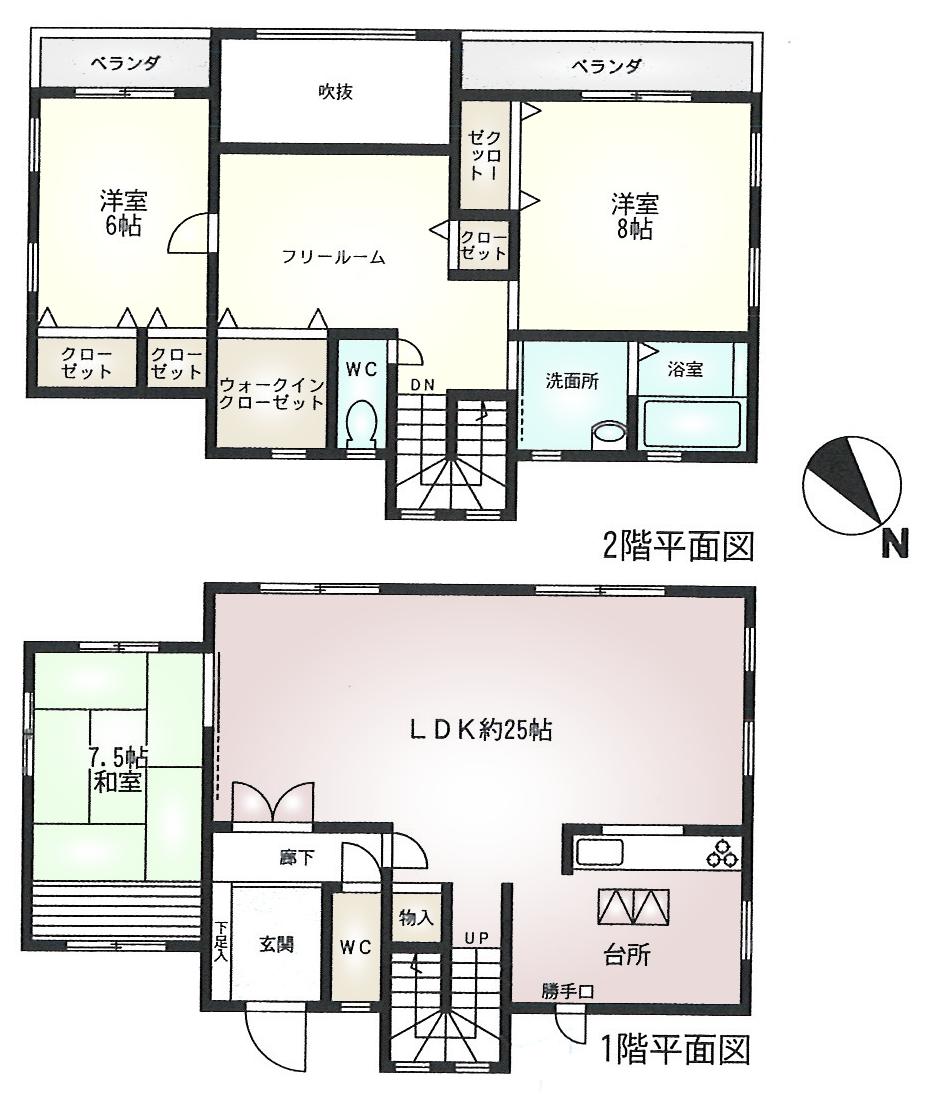 Floor plan. 45,800,000 yen, 3LDK + S (storeroom), Land area 194.05 sq m , Building area 121.72 sq m floor plan