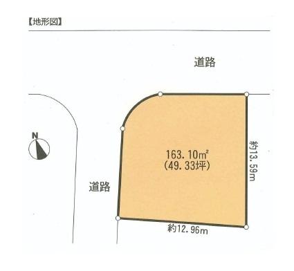 Compartment figure. Land price 39,800,000 yen, Land area 163.1 sq m