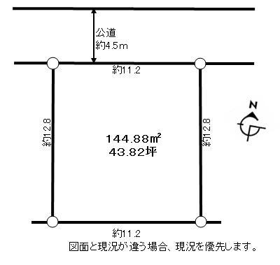 Compartment figure. Land price 35,800,000 yen, Land area 144.88 sq m