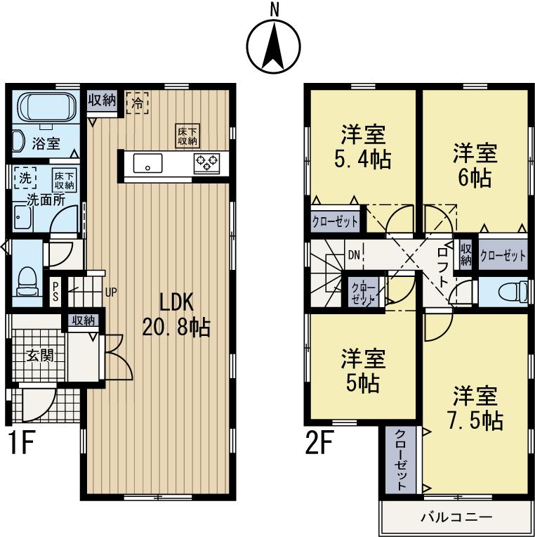 Floor plan. (3), Price 49,800,000 yen, 4LDK, Land area 110.03 sq m , Building area 101.02 sq m