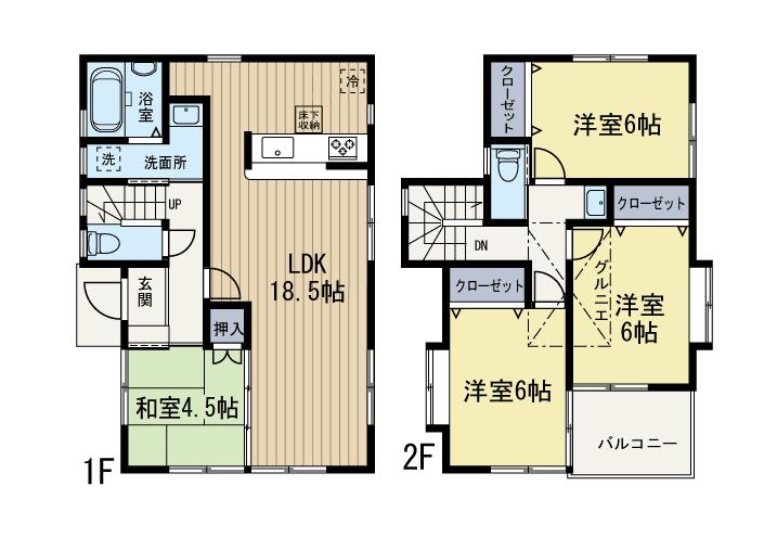 Floor plan. (2), Price 37,958,000 yen, 4LDK, Land area 125.21 sq m , Building area 97.7 sq m